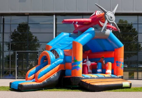 location château gonflable avion structure gonflable enfants jeu gonflable sécurisé animation enfants fête château gonflable avec toboggan location château gonflable événement